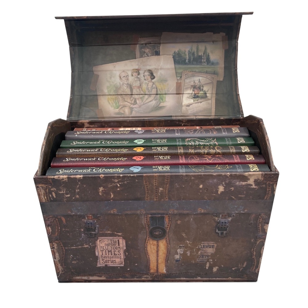 Spiderwick Chronicles Deluxe Collector Trunk Complete Book 1-5, Art/Notebook New
